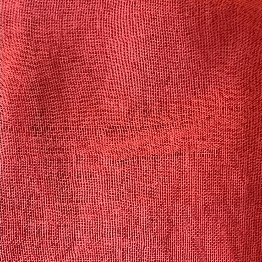 J.Jill Linen Pintuck Button Shirt Coral Pink Petite M - Picture 5 of 7
